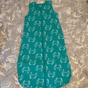 Aqua Crab Print Kids Sleep Sack